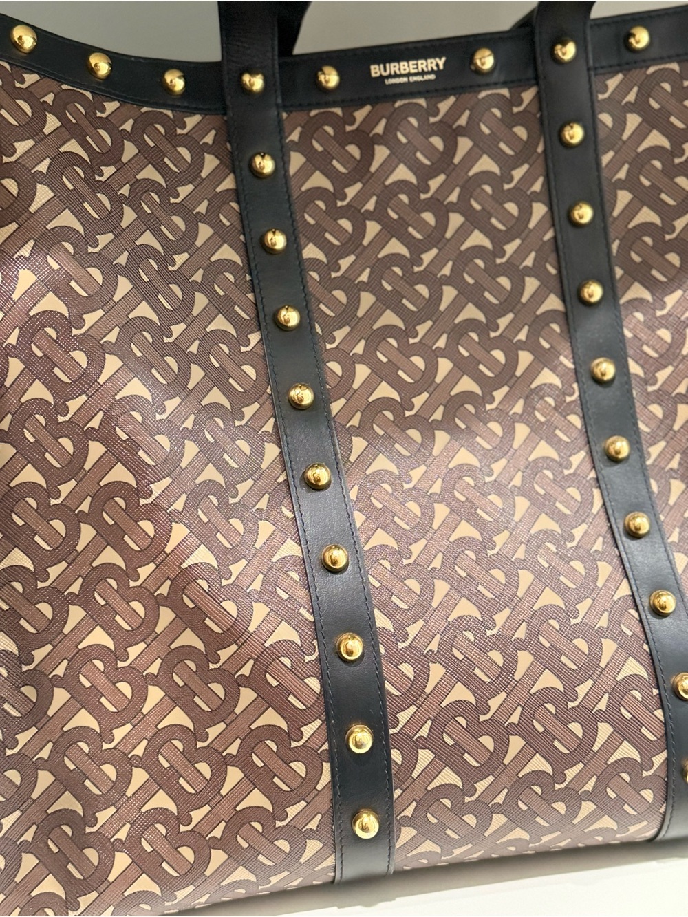 Burberry TB Monogram Studded Book Tote - Picture 2 of 8